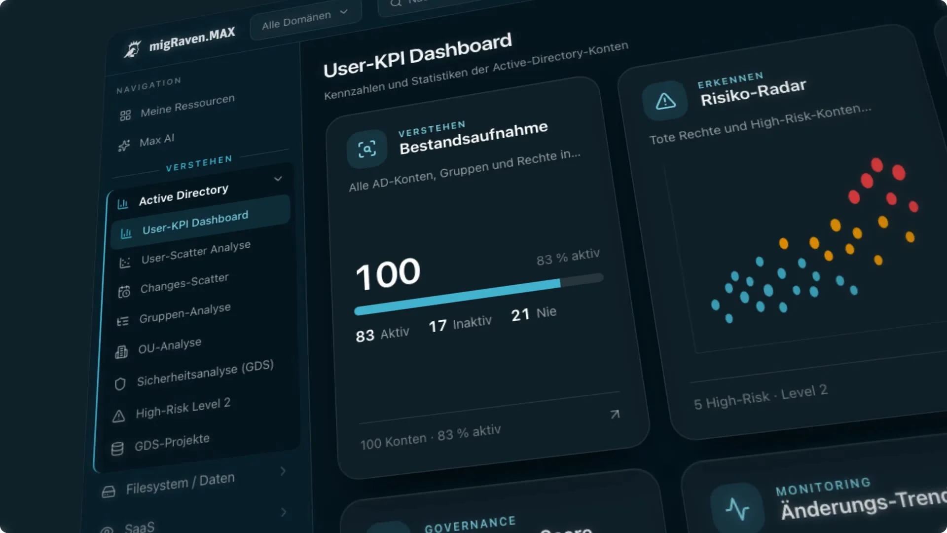 migRaven.MAX product dashboard render